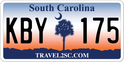SC license plate KBY175