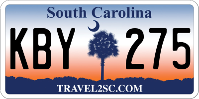 SC license plate KBY275