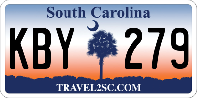 SC license plate KBY279