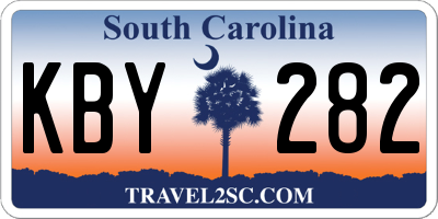 SC license plate KBY282