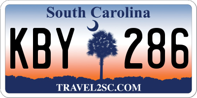 SC license plate KBY286
