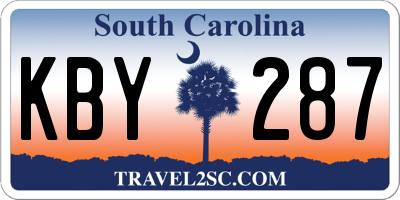 SC license plate KBY287