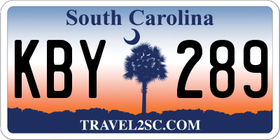 SC license plate KBY289