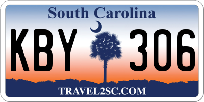 SC license plate KBY306