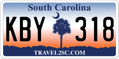 SC license plate KBY318