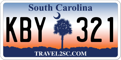 SC license plate KBY321
