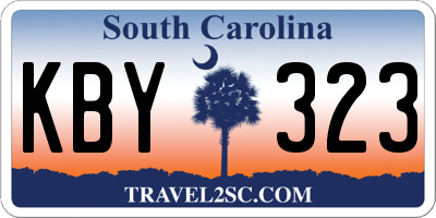 SC license plate KBY323