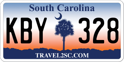 SC license plate KBY328