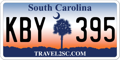 SC license plate KBY395