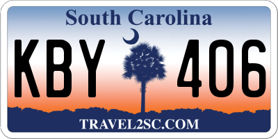 SC license plate KBY406