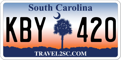 SC license plate KBY420