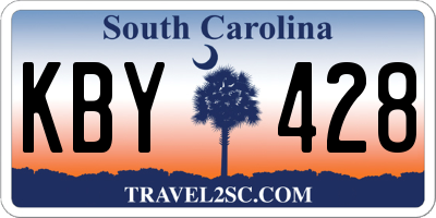 SC license plate KBY428