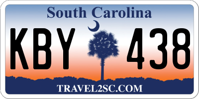 SC license plate KBY438