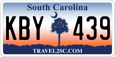 SC license plate KBY439