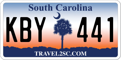 SC license plate KBY441
