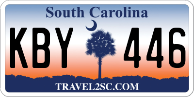 SC license plate KBY446