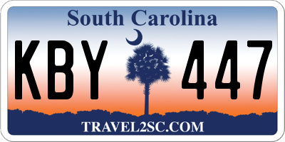 SC license plate KBY447
