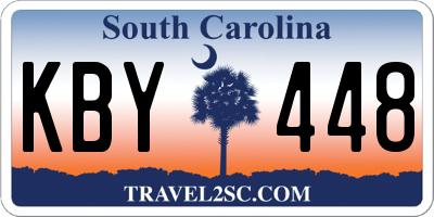 SC license plate KBY448