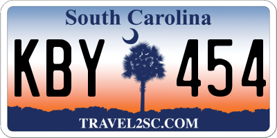 SC license plate KBY454