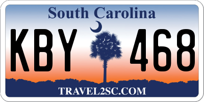 SC license plate KBY468