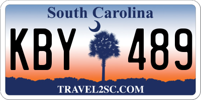 SC license plate KBY489