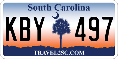SC license plate KBY497