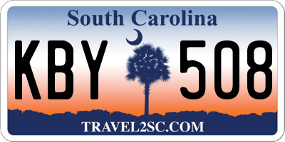 SC license plate KBY508