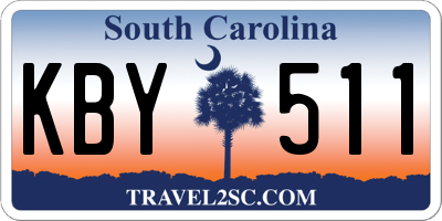 SC license plate KBY511