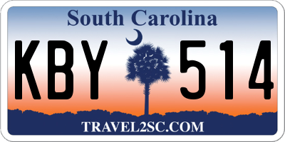 SC license plate KBY514