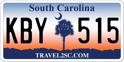 SC license plate KBY515