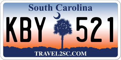 SC license plate KBY521