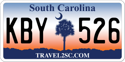 SC license plate KBY526