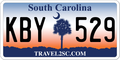 SC license plate KBY529