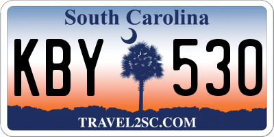 SC license plate KBY530