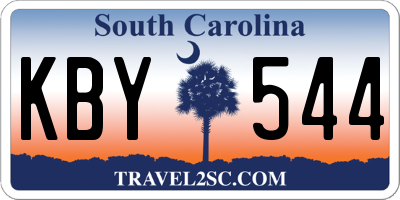 SC license plate KBY544