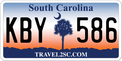 SC license plate KBY586