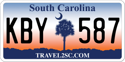 SC license plate KBY587