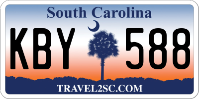 SC license plate KBY588