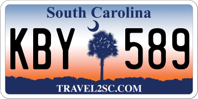 SC license plate KBY589