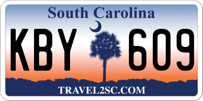 SC license plate KBY609