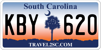 SC license plate KBY620