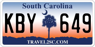 SC license plate KBY649