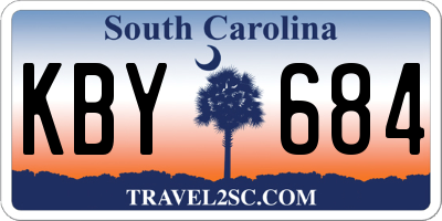 SC license plate KBY684