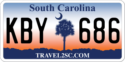 SC license plate KBY686