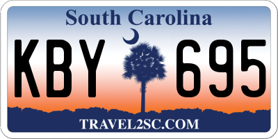 SC license plate KBY695