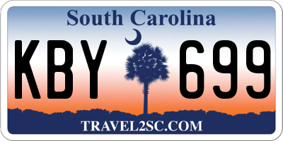 SC license plate KBY699