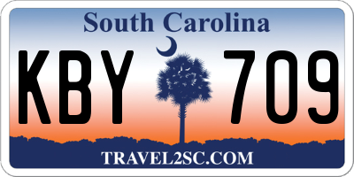 SC license plate KBY709