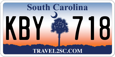 SC license plate KBY718