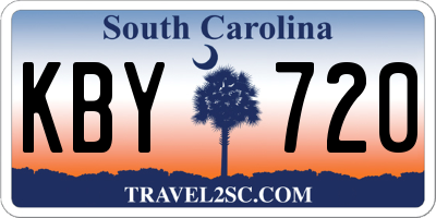 SC license plate KBY720