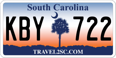 SC license plate KBY722